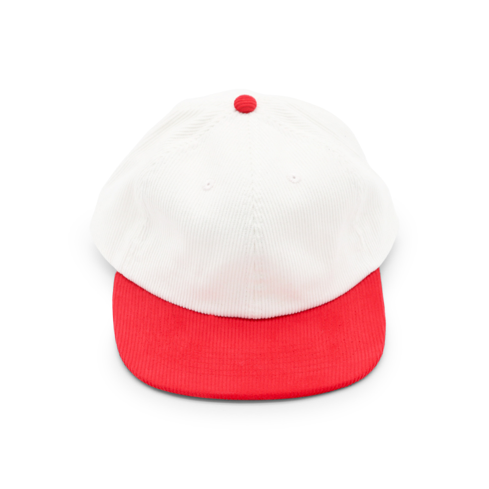 Corduroy Two-Tone 6 Panel - Red