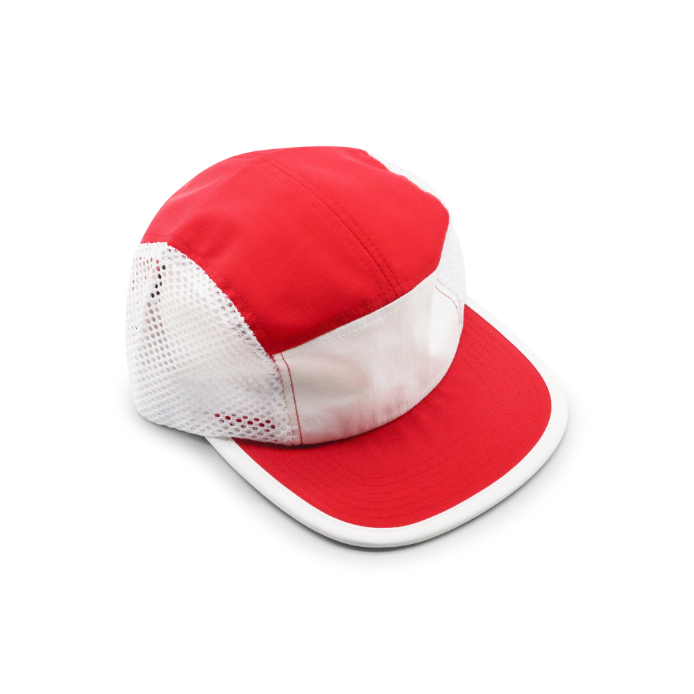 Nylon Camper 5 Panel - Red & White