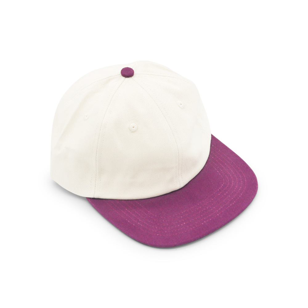Cotton Two-Tone 6 Panel - Plum