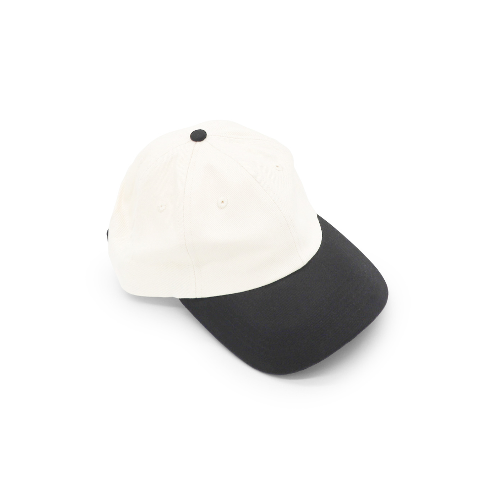 Cotton Two-Tone Dad Hat - Black