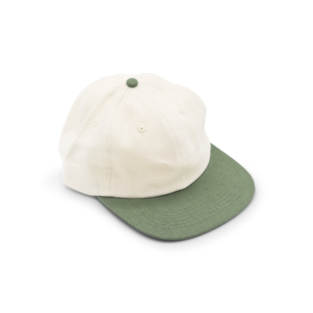 Hemp Two-Tone 6 Panel - Off-White & Olive