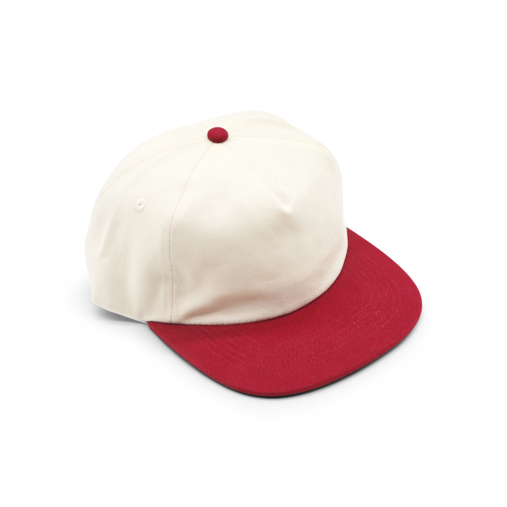 Cotton Two-Tone 5 Panel - Burgundy