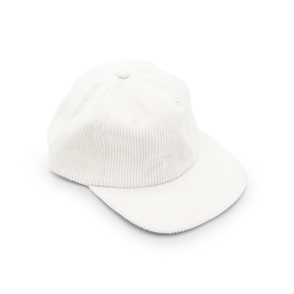Corduroy 6 Panel - White