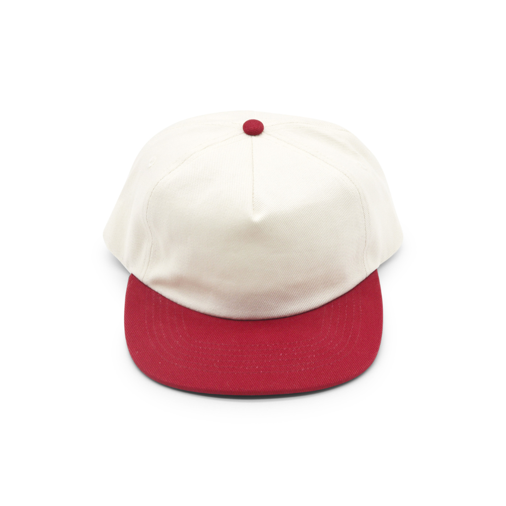Cotton Two-Tone 5 Panel - Burgundy