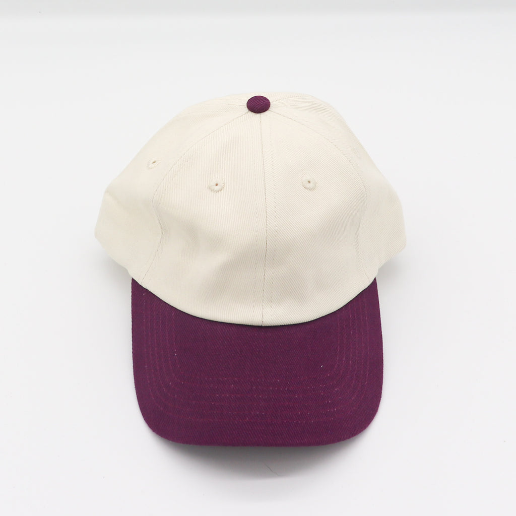Cotton Two-Tone Dad Hat - Plum