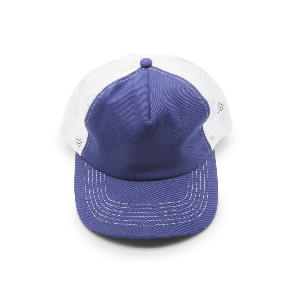 5 Panel Trucker - White & Navy