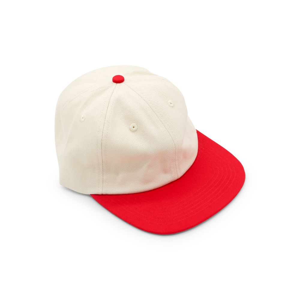 Cotton Two-Tone 6 Panel - Red