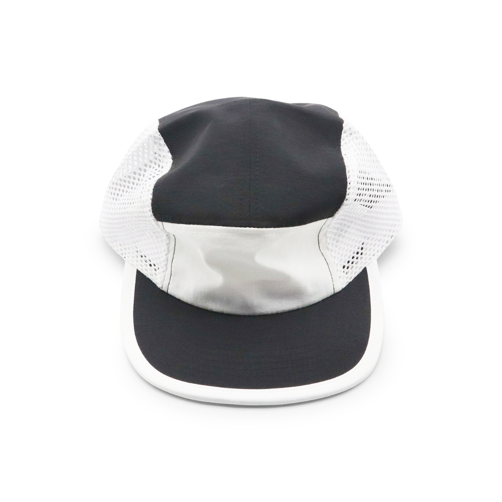 Nylon Camper 5 Panel - White & Black