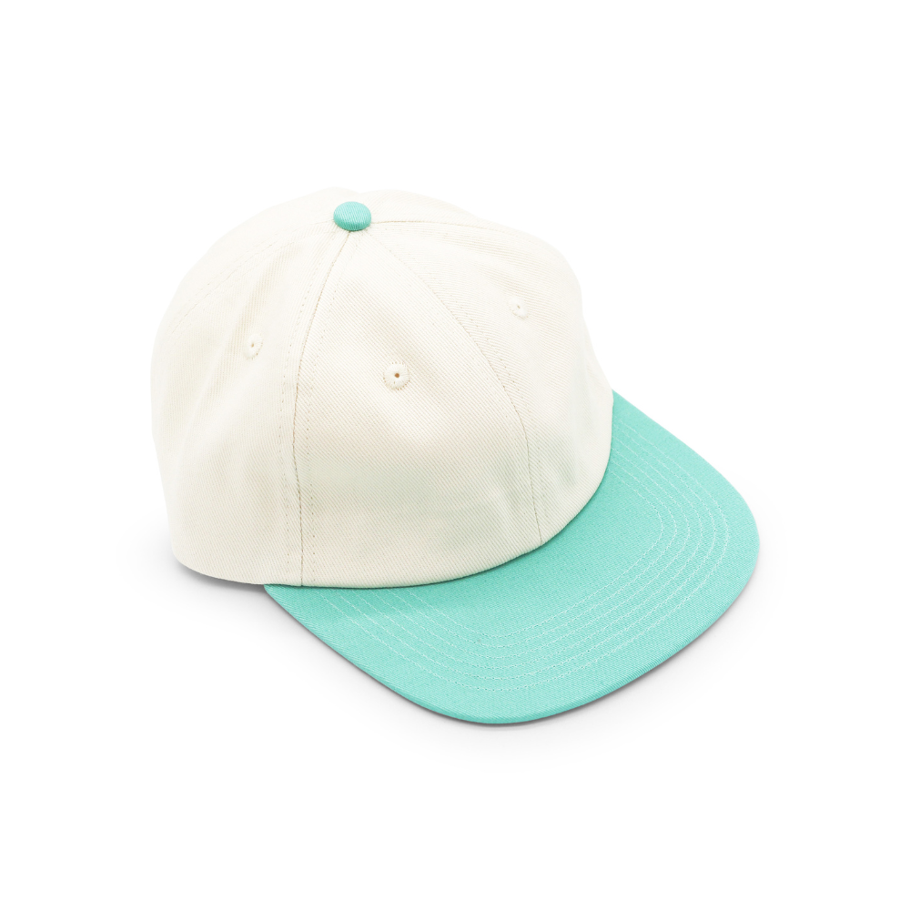Cotton Two-Tone 6 Panel - Teal