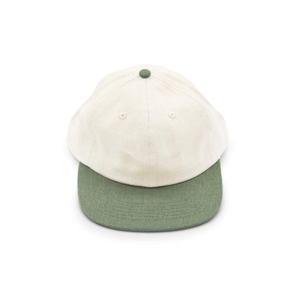 Hemp Two-Tone 6 Panel - Off-White & Olive