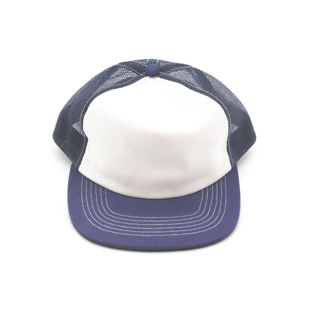 5 Panel Trucker - Navy & White