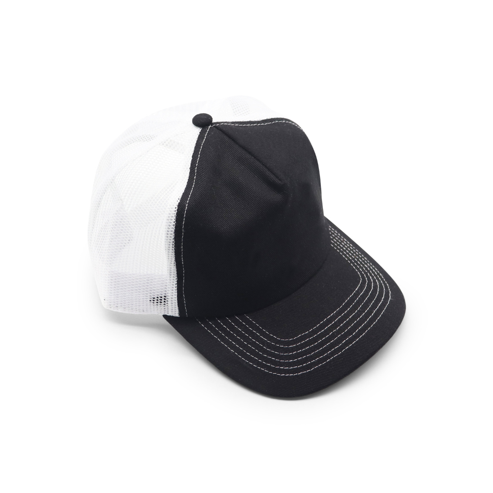5 Panel Trucker - White & Black