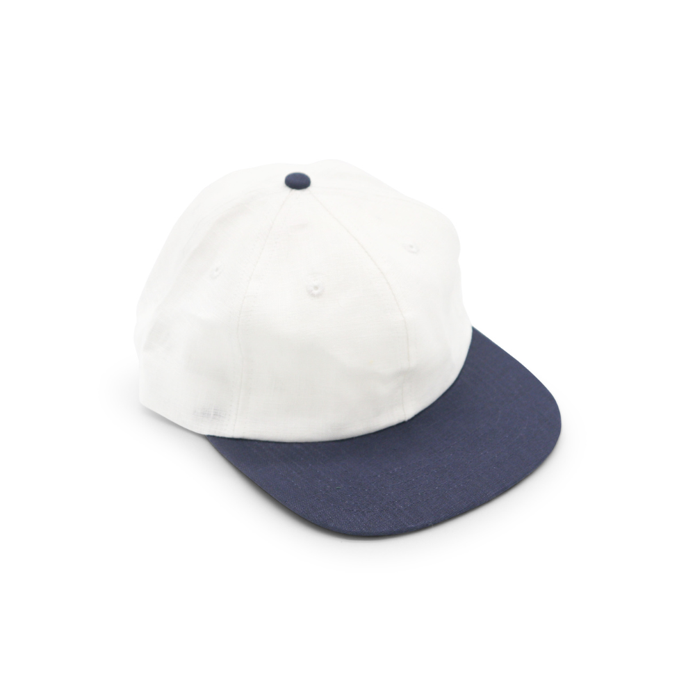 Hemp Two-Tone 6 Panel - White & Navy