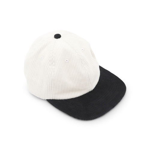 Corduroy Two-Tone 6 Panel - Black