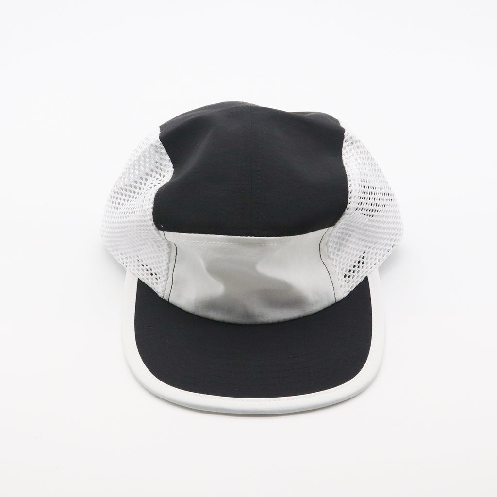 Nylon Camper 5 Panel - White & Black