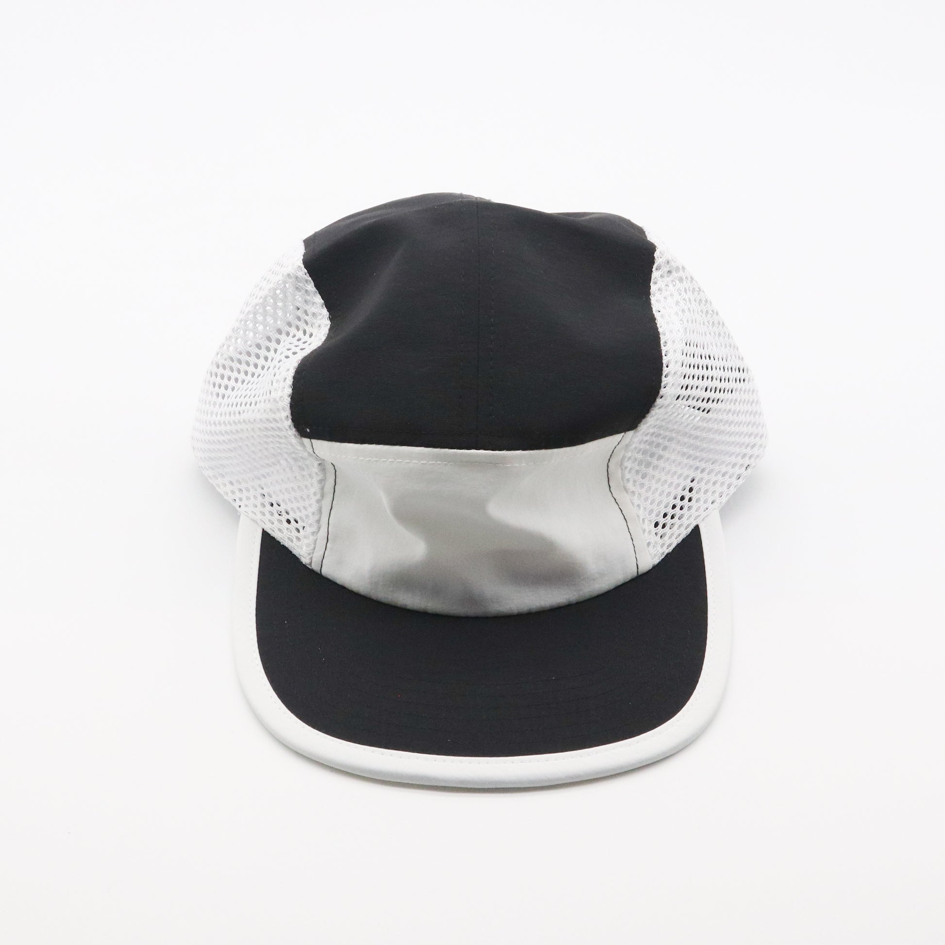 Nylon Camper 5 Panel - White & Black