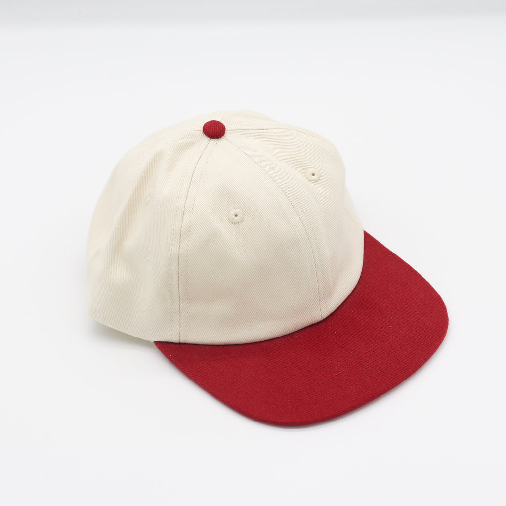 Cotton Two-Tone 6 Panel - Burgundy