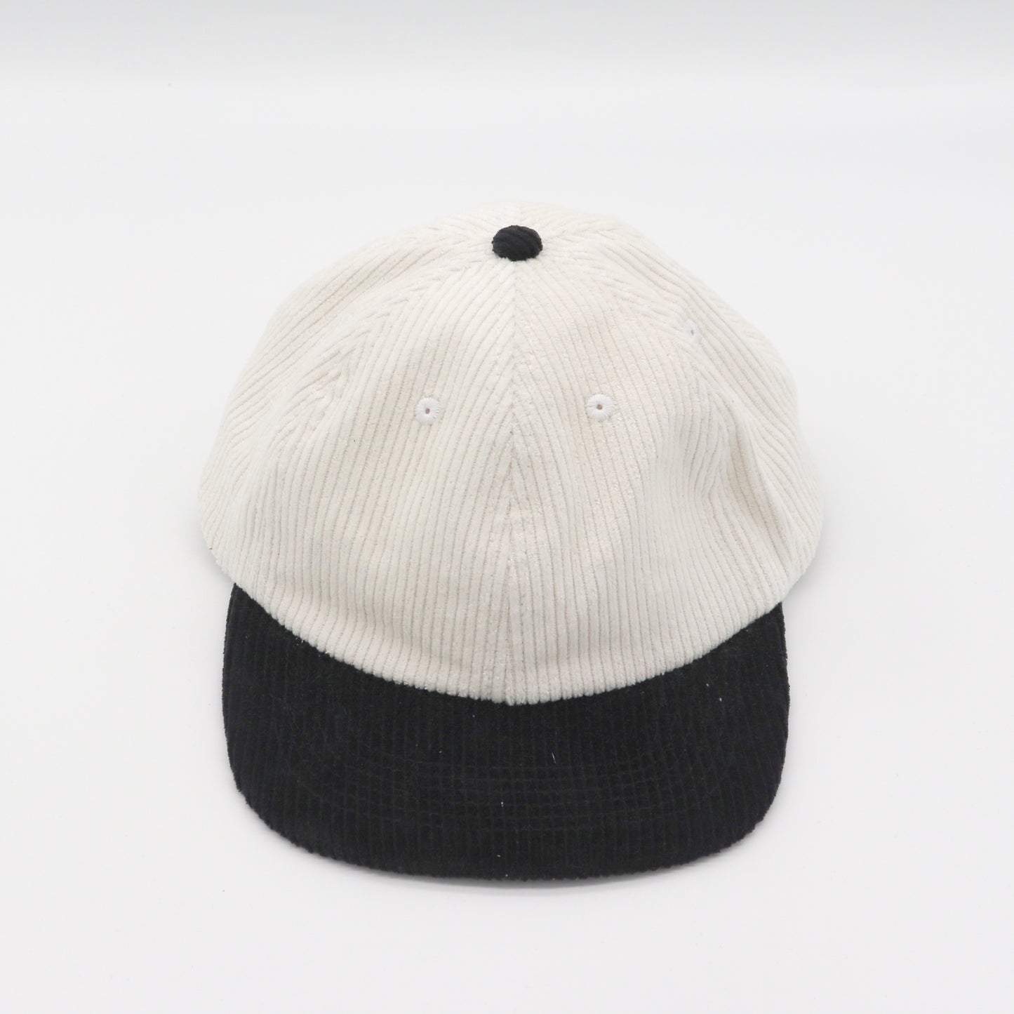 Corduroy Two-Tone 6 Panel - Black