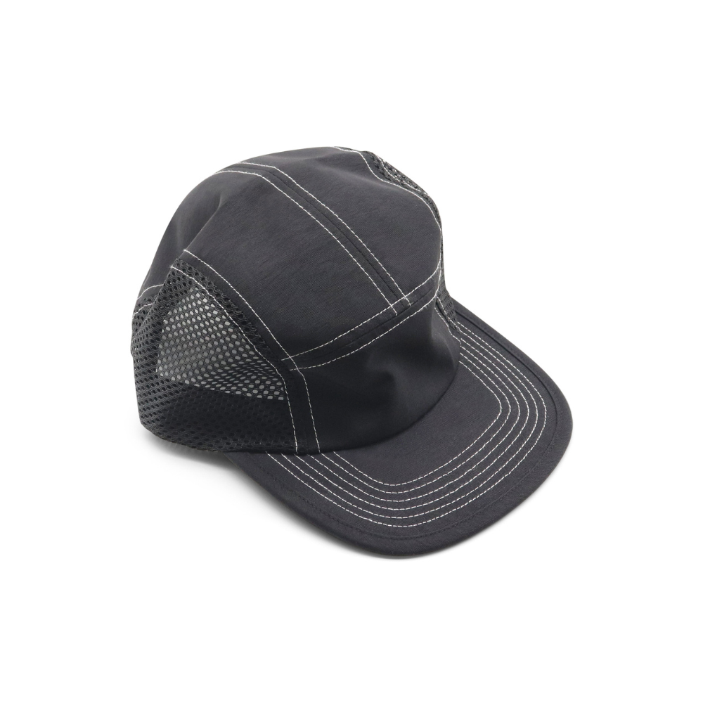 Nylon Camper 5 Panel - Black Contrast Stitch