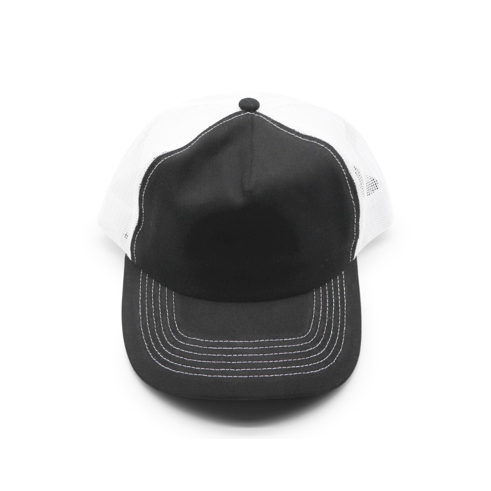 5 Panel Trucker - White & Black