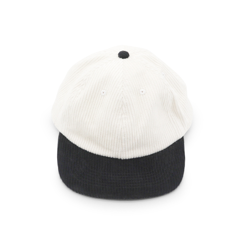 Corduroy Two-Tone 6 Panel - Black