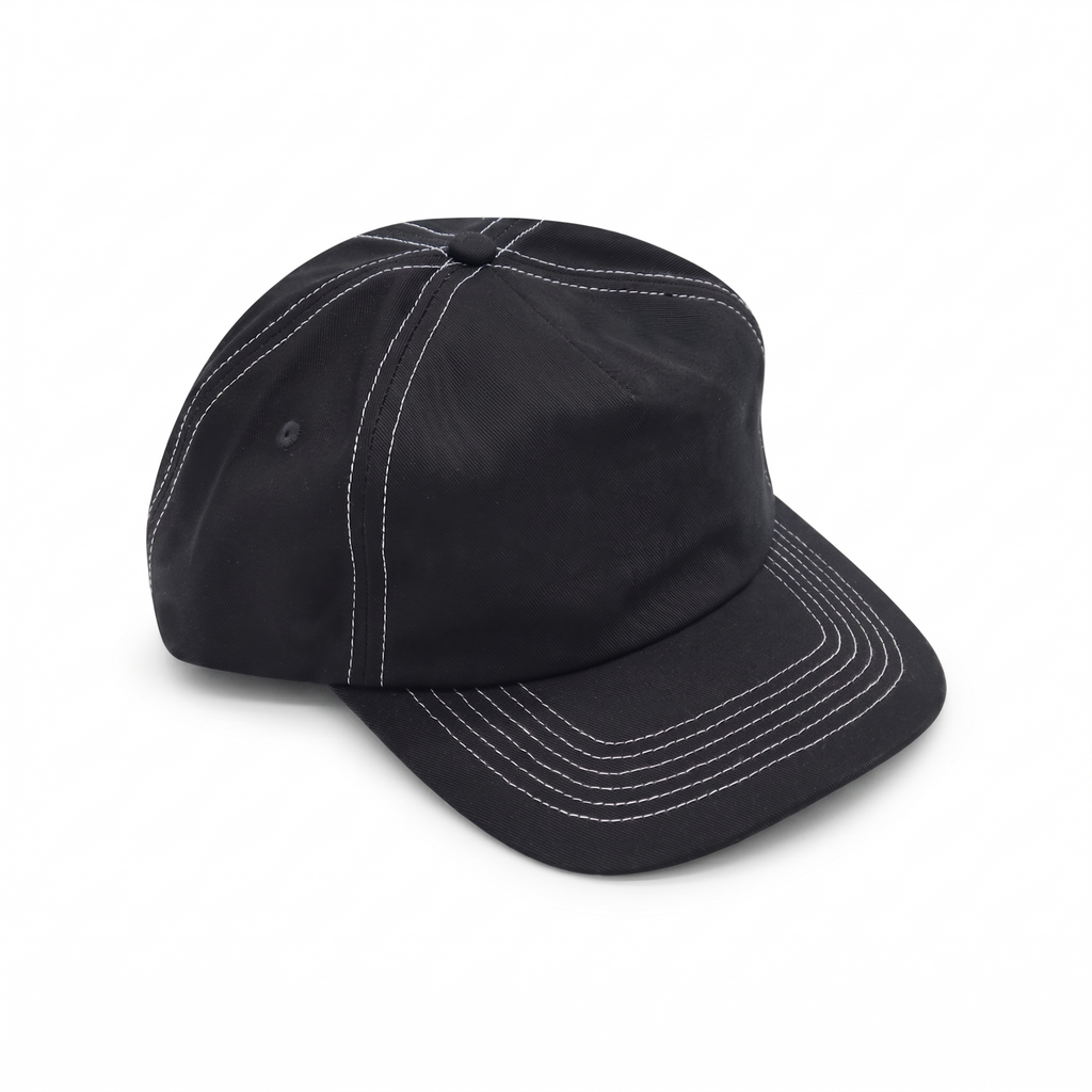 Cotton 5 Panel - Black Contrast Stitched