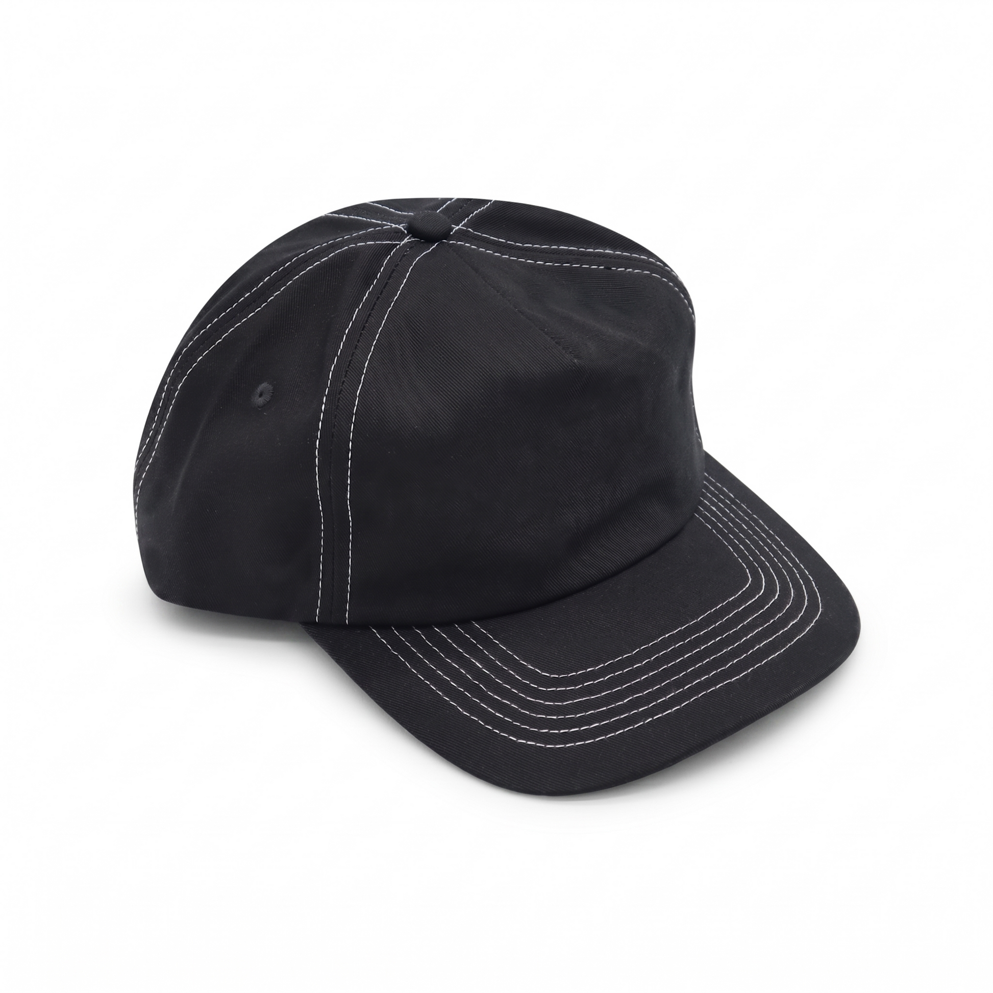 Cotton 5 Panel - Black Contrast Stitched