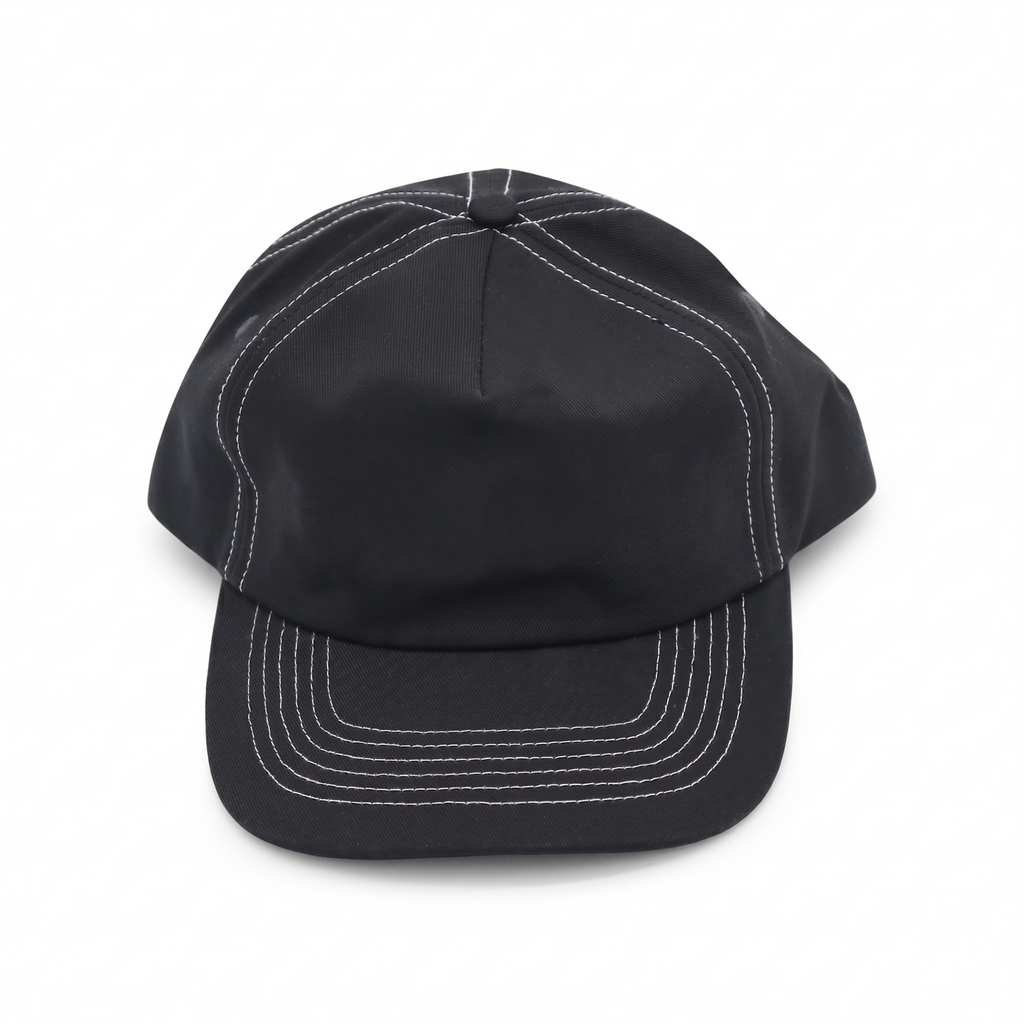 Cotton 5 Panel - Black Contrast Stitched