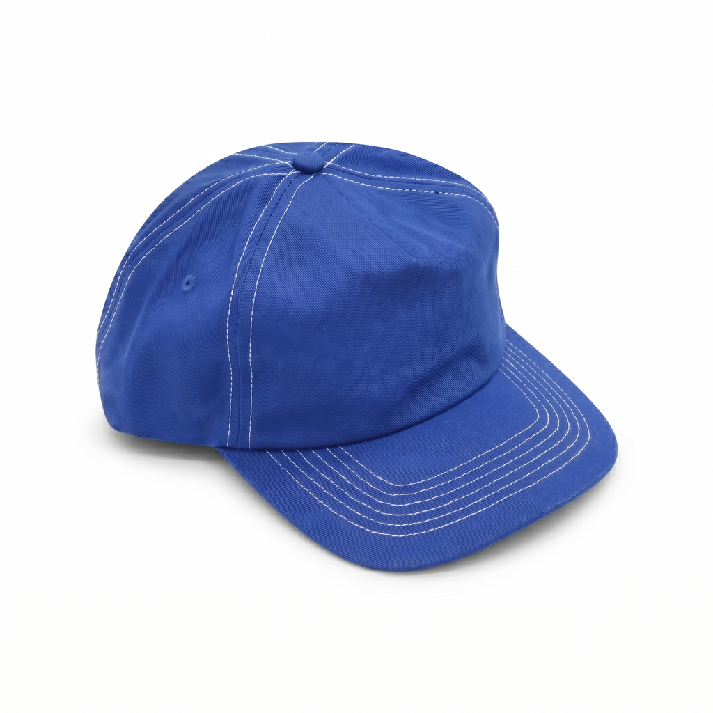 Cotton 5 Panel - Royal Blue Contrast Stitched