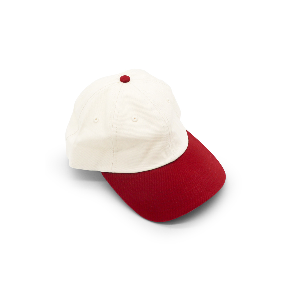 Cotton Two-Tone Dad Hat - Burgundy