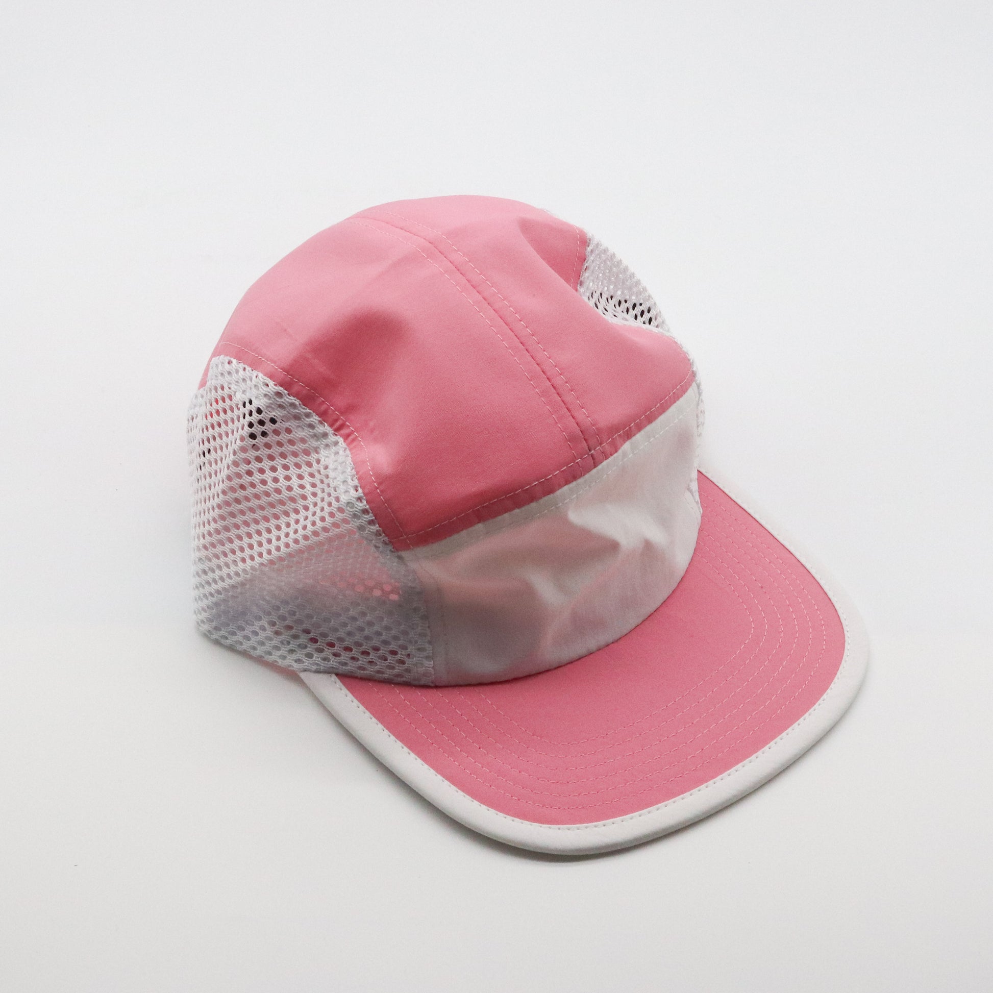 Nylon Camper 5 Panel - Pink & White