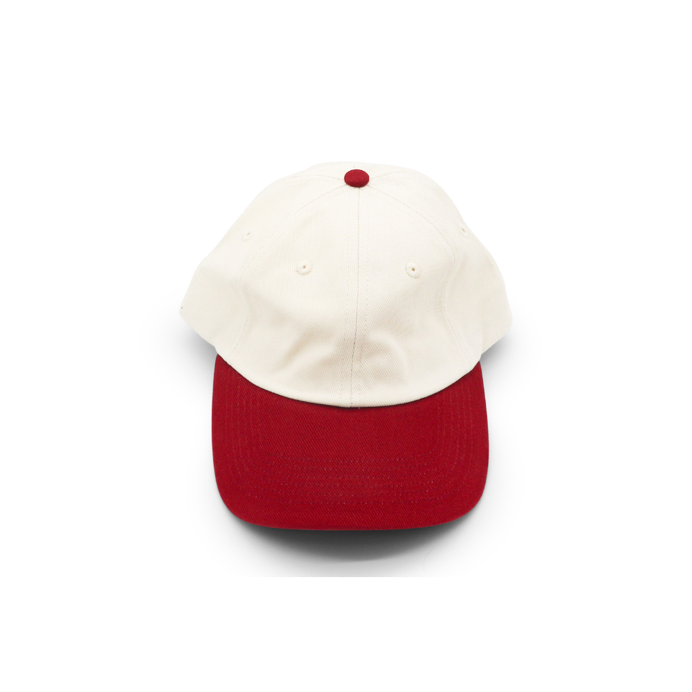 Cotton Two-Tone Dad Hat - Burgundy