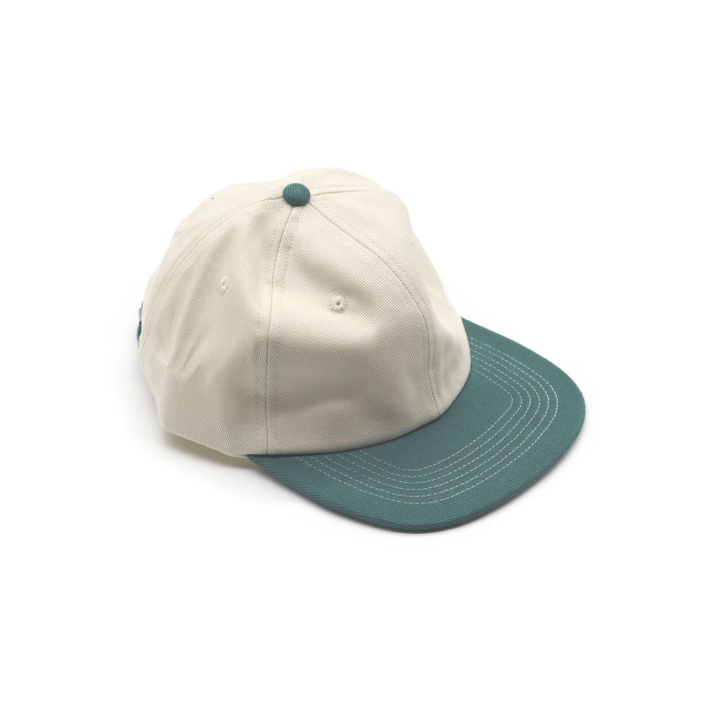 Cotton Two-Tone 6 Panel - Green Contrast Stitched