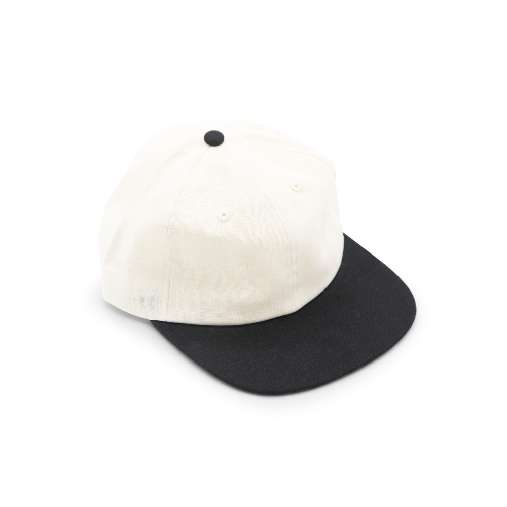 Hemp Two-Tone 6 Panel - Off-White & Black