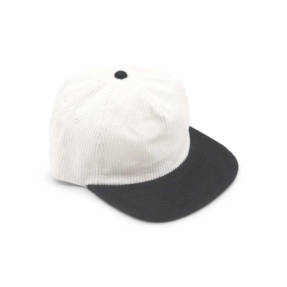 Corduroy Two-Tone 5 Panel - Black