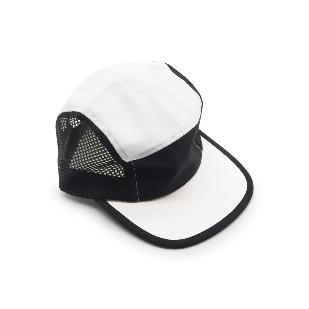 Nylon Camper 5 Panel - Black & White