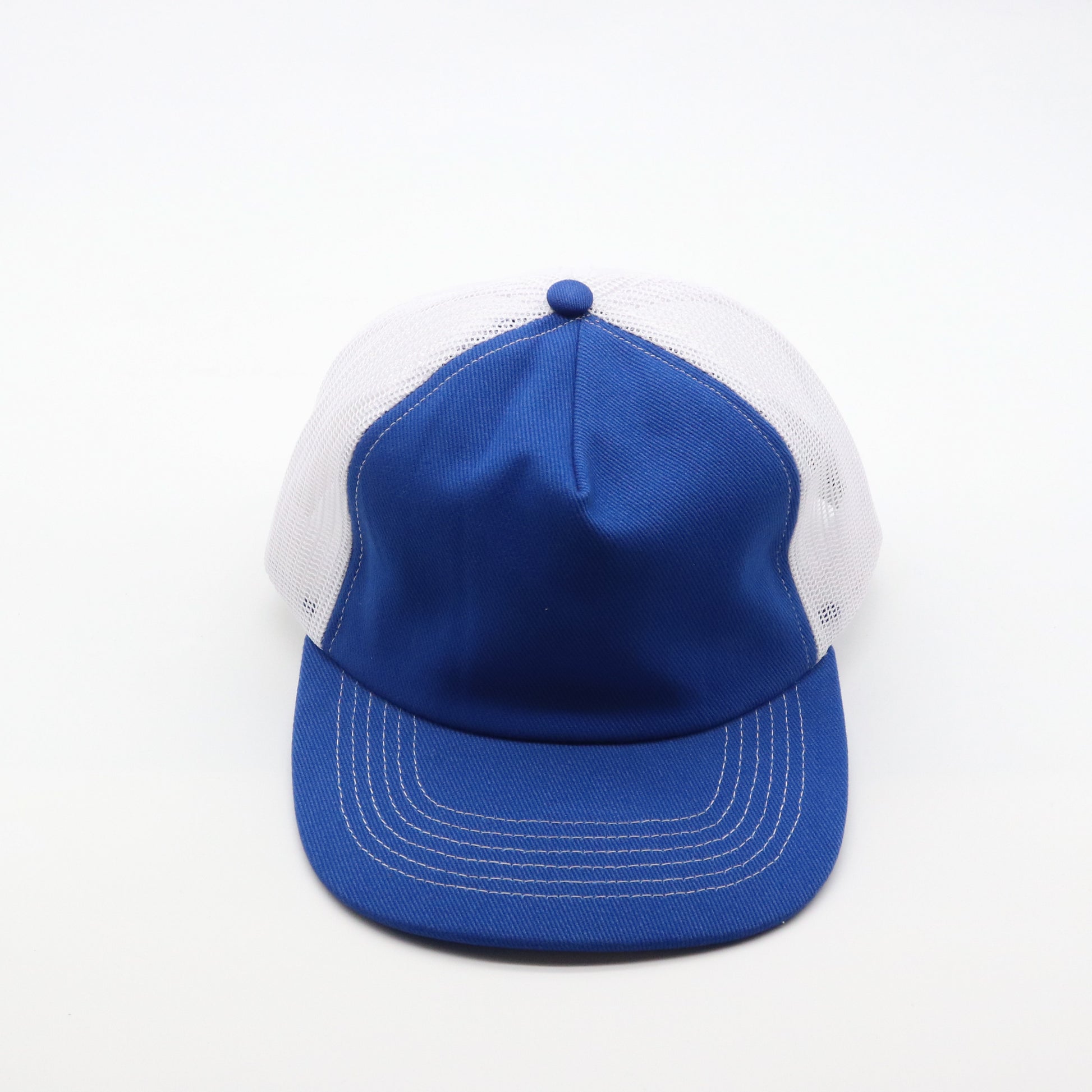 5 Panel Trucker - White & Royal Blue