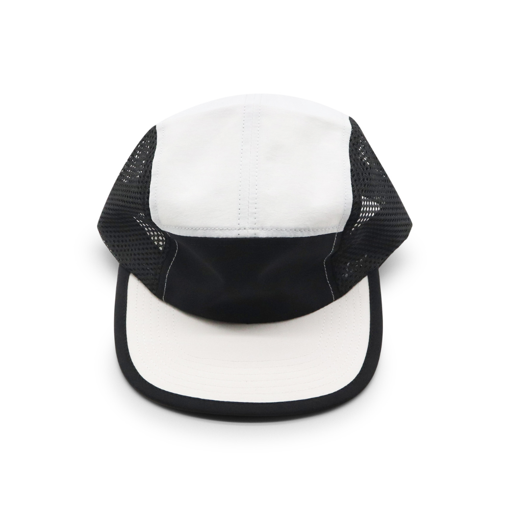 Nylon Camper 5 Panel - Black & White