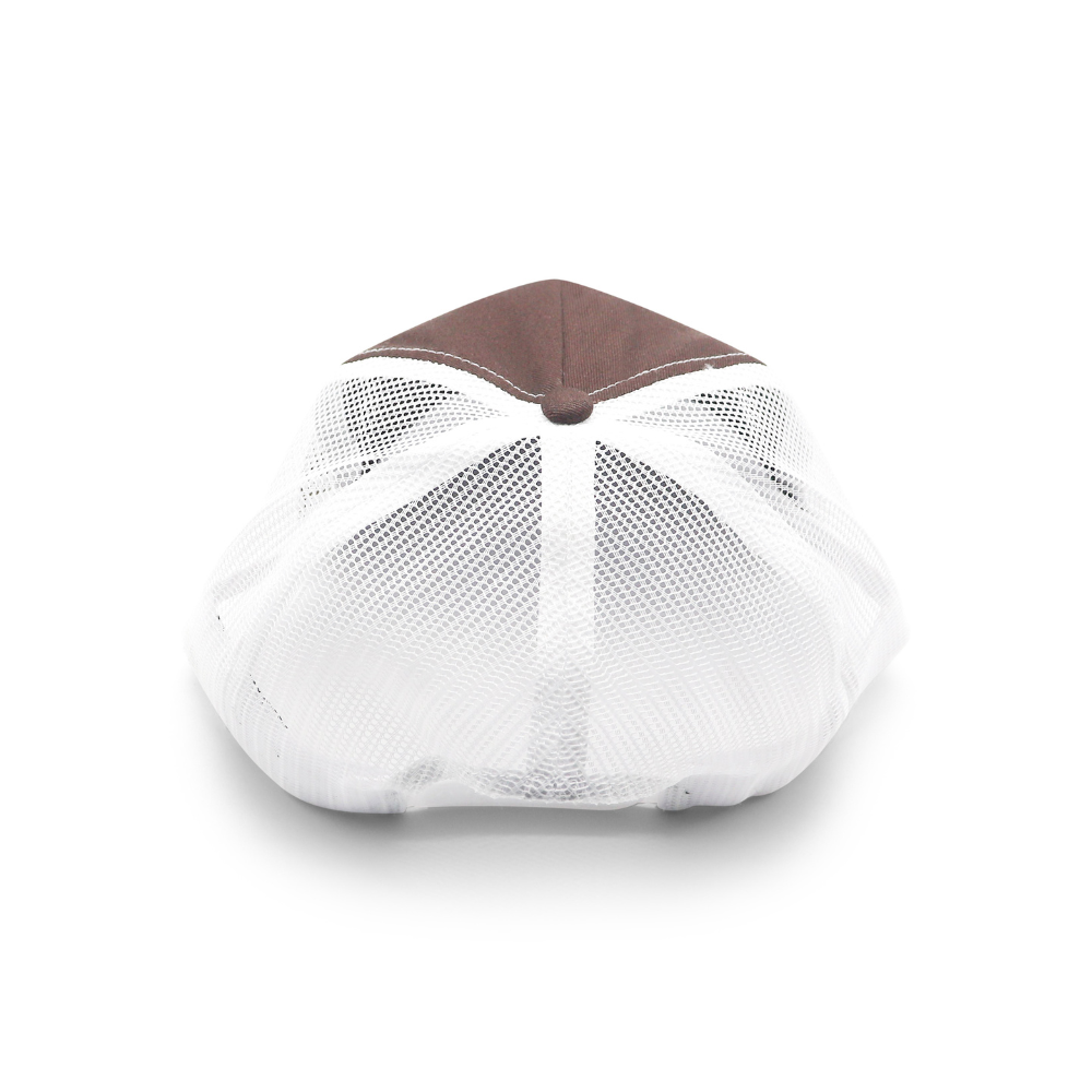 5 Panel Trucker - White & Brown
