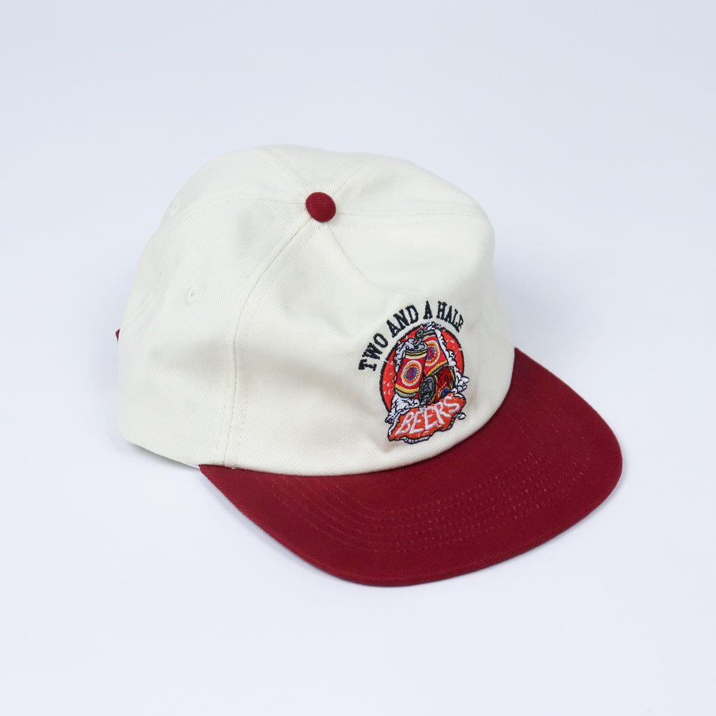 Two & A Half Beers 5 Panel - Burgundy