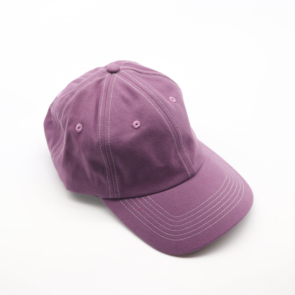 Cotton Dad Hat - Purple Contrast Stitched