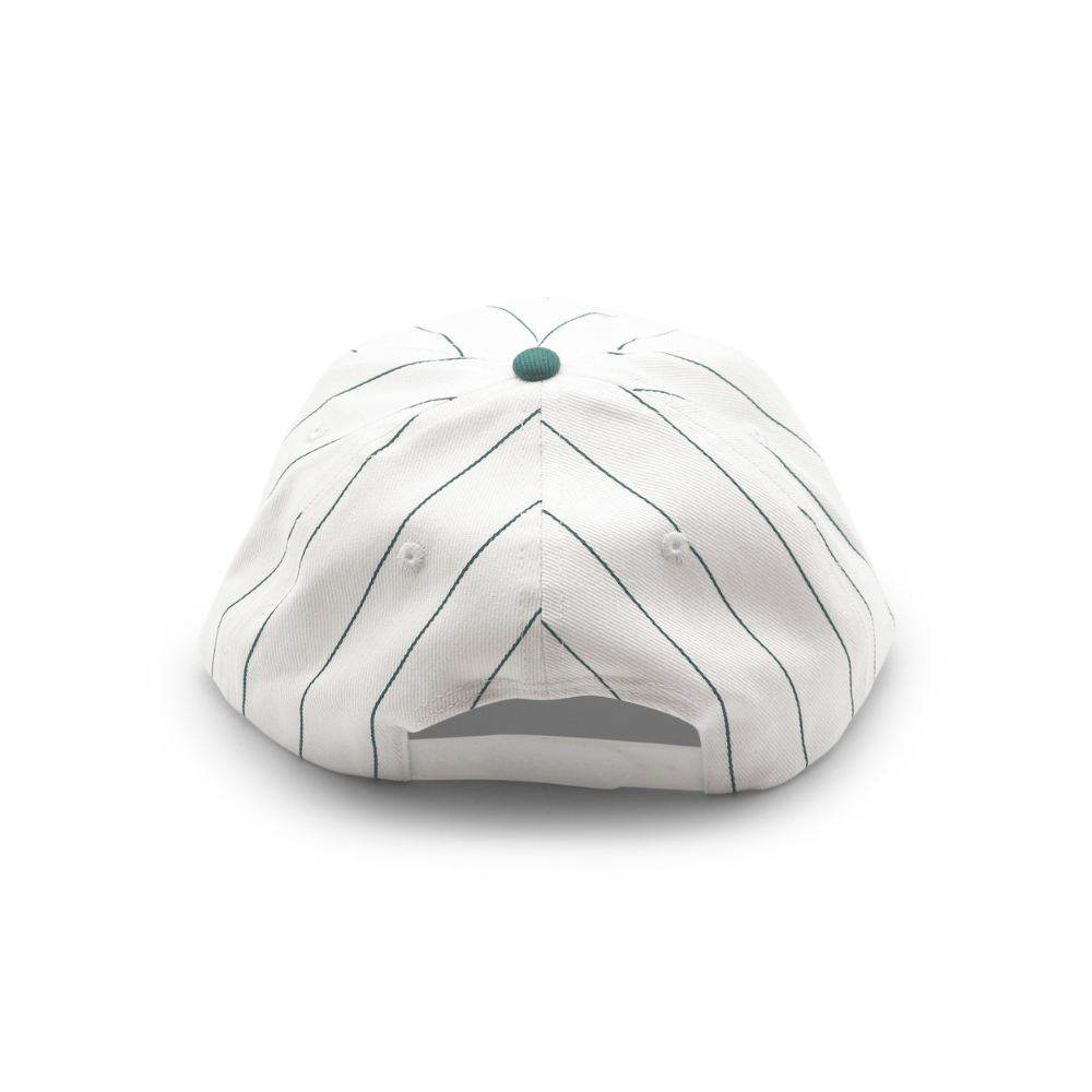 Cotton Two-Tone 5 Panel - Green Pin Stripe