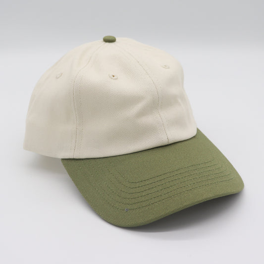 Cotton Two-Tone Dad Hat - Olive