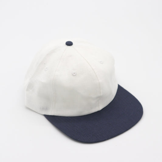 Hemp Two-Tone 6 Panel - White & Navy