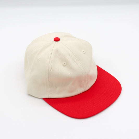 Cotton Two-Tone 6 Panel - Red