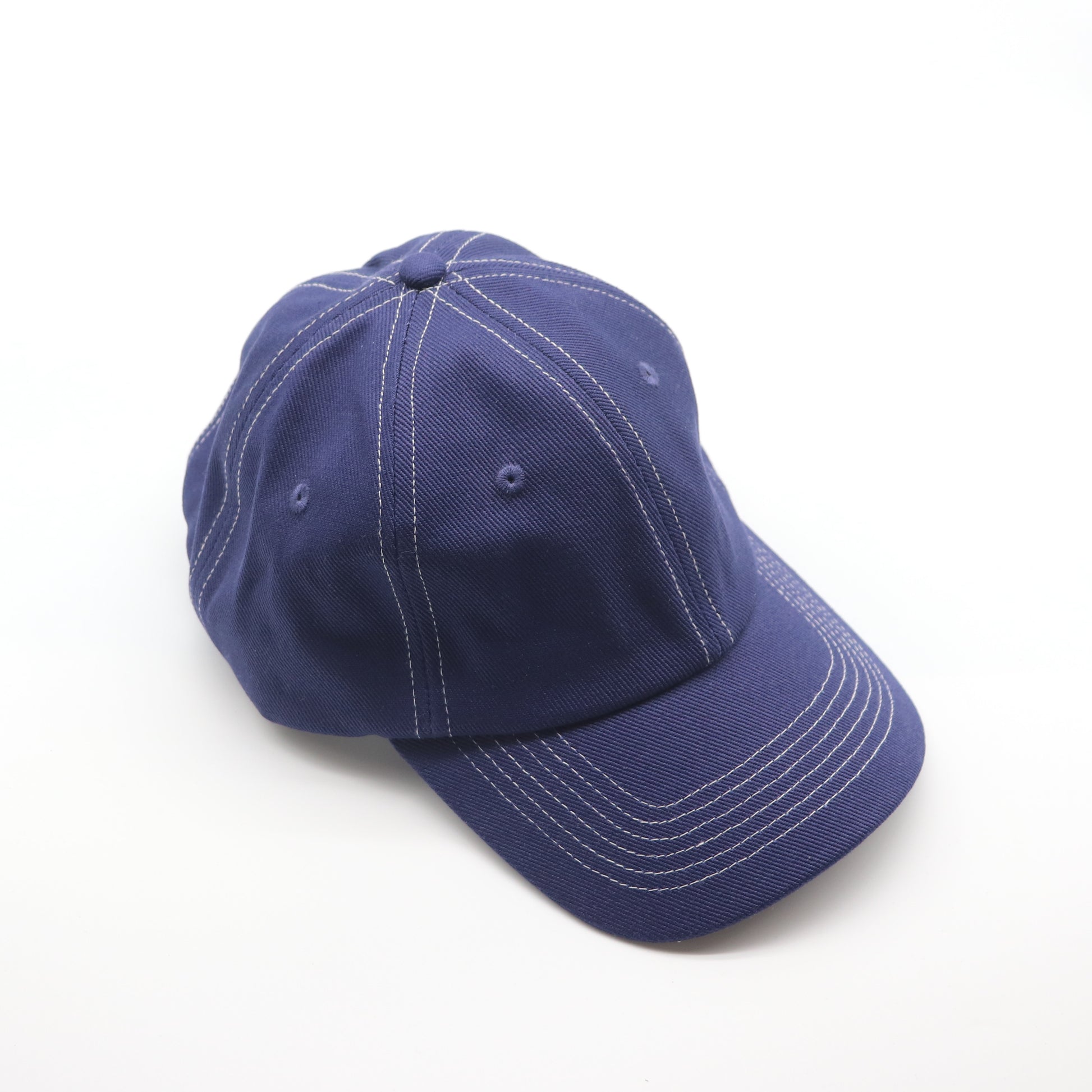 Cotton Dad Hat - Navy Contrast Stitched