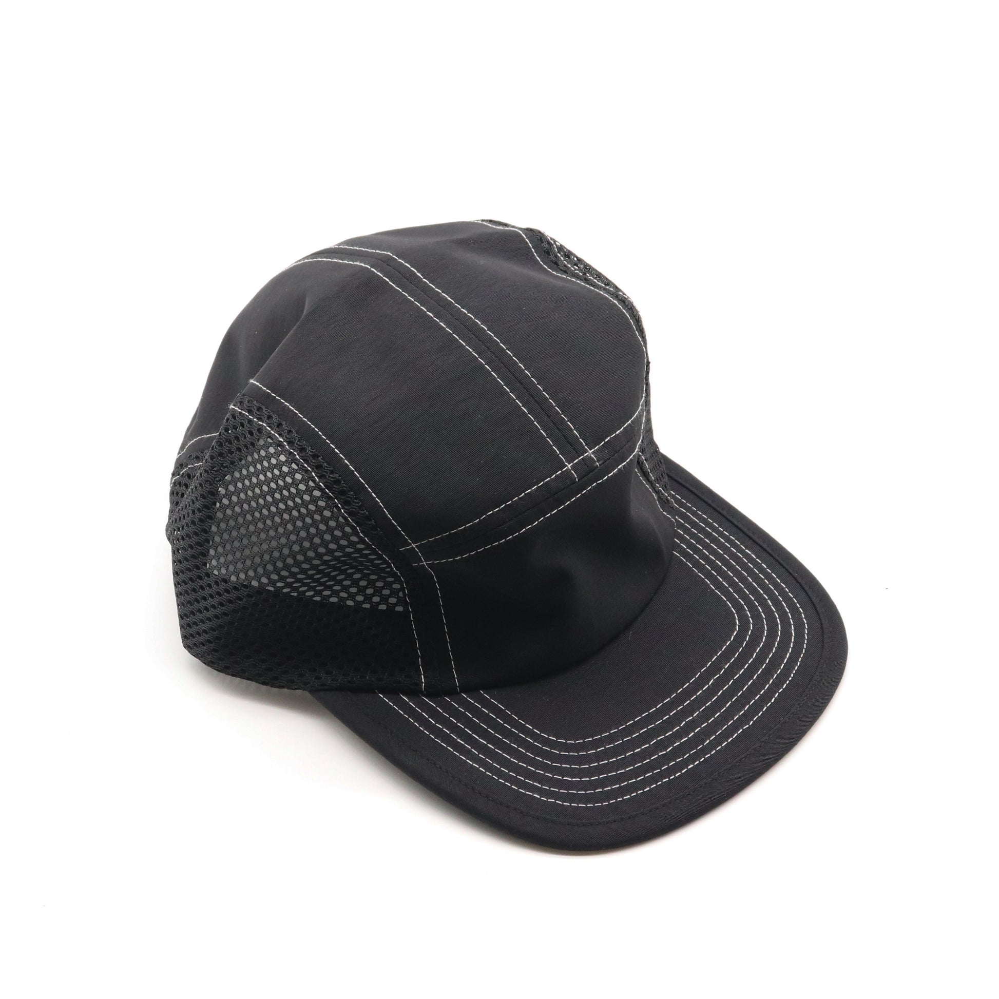 Nylon Camper 5 Panel - Black Contrast Stitch