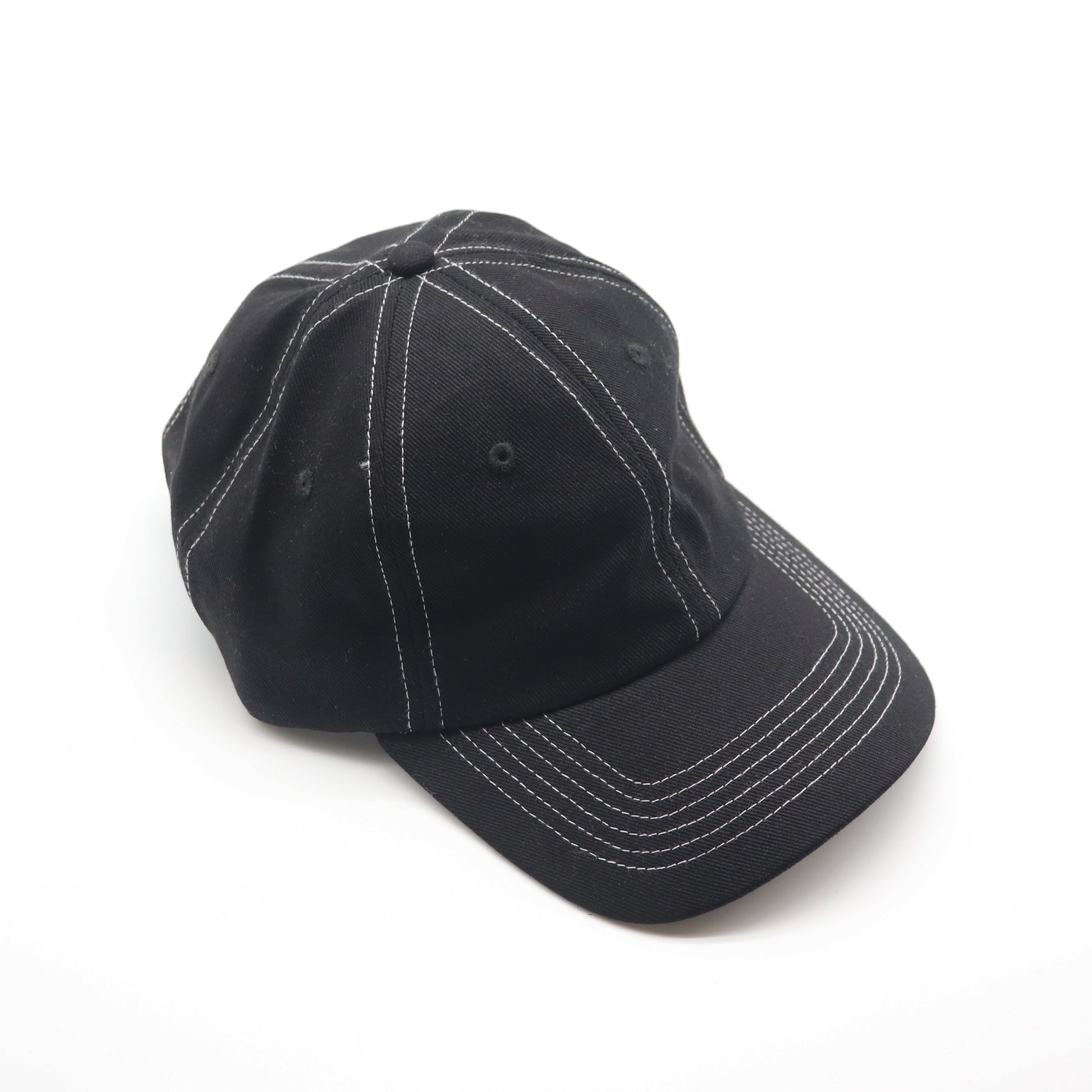 Cotton Dad Hat - Black Contrast Stitched