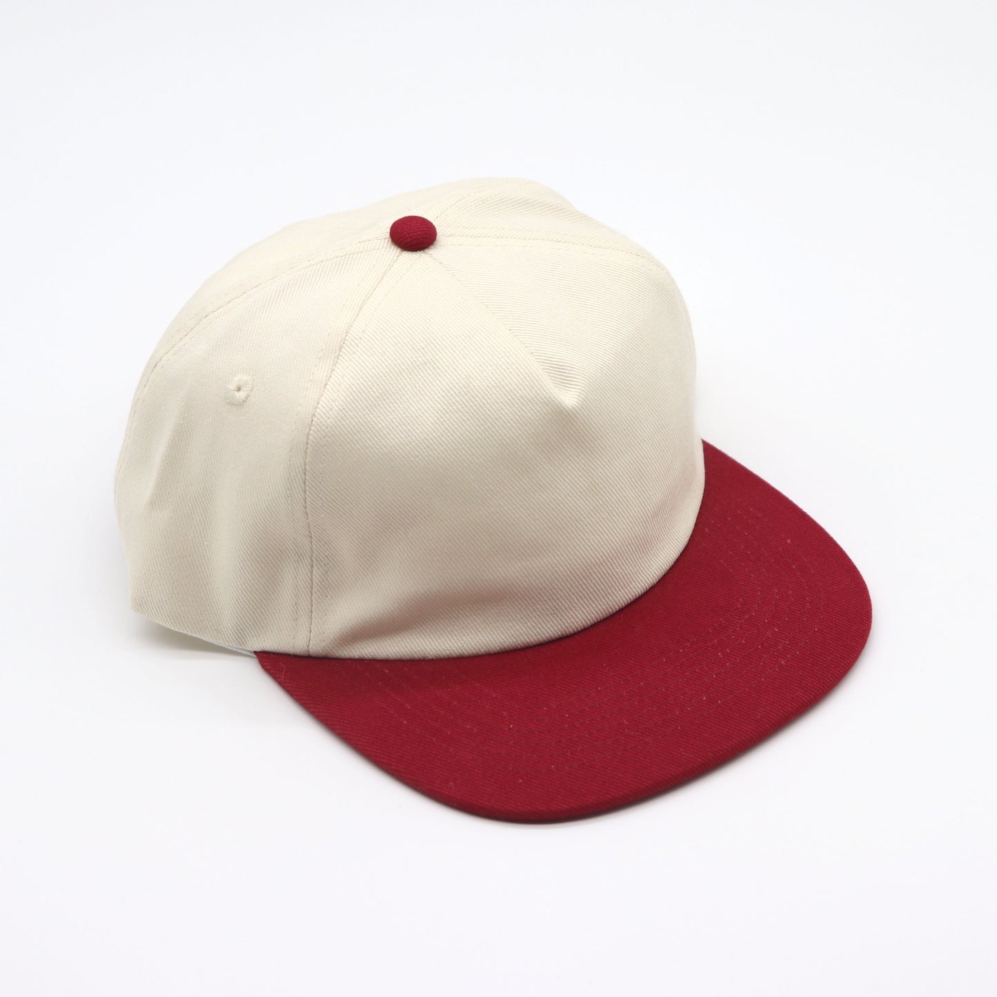 Cotton Two-Tone 5 Panel - Burgundy