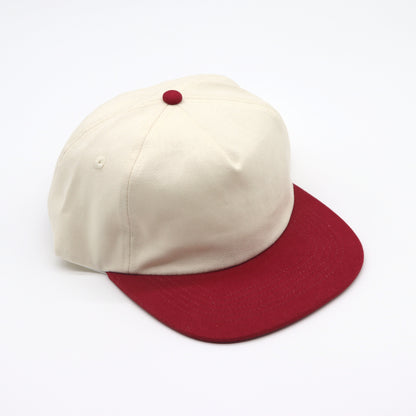 Cotton Two-Tone 5 Panel - Burgundy